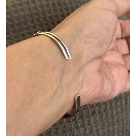 Navajo Sterling Multi Stone Inlay Cuff Bracelet Clarence Thomas C.T. 9.6g - Picture 10 of 11